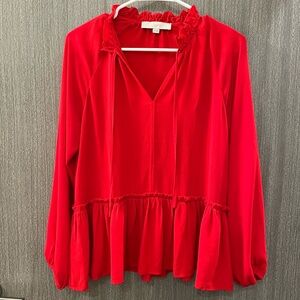LIKE NEW - loft top- peplum- XS